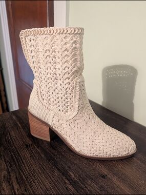 Kelsi Dagger Crochet Ankle Boots